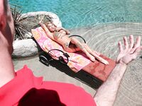 Kitana Montana Pleases Lucky Dude By The Pool