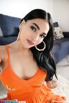 TS Filipina Orange Sexy Dress Mirror Selfie