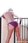 BTS Bikini striptease on the balcony