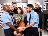 Dark-haired Nympho With Natural Tits Gets Gangbanged At The Airport photos (Whitney Wright)