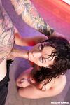 Wet Brunette With Big Juggs Pleasures Tattooed Dude In The Shower photos (Kataljna Kittin)