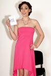 Posing In A Nice Long Red Dress Is What Brunette Princess Lily Labeau Does Best.