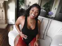 Chubby Ebony Jayla Page Gets Oiled Up And Shagged In Bed