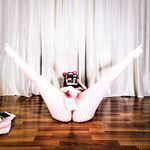 Pink Cat Polaroid - Zip