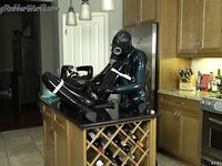 Rubber_Jeff uses his toy Lara on the kitchen island Part 1