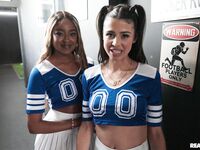 Young Cheerleaders Kylie Rocket And Destiny Mira Get Fucked In Turn