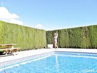 flashing and masturbating poolside in my fancentro swimwear