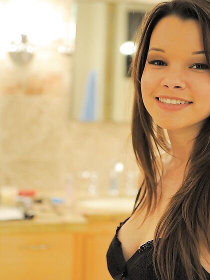 Big Chested Kitty Jessy FTV Drives Jelly Cock In Her Pussy In The Bathroom
