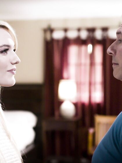Passionate Blonde Babe Pleases Her Stepdad In Bed photos (Kenna James)
