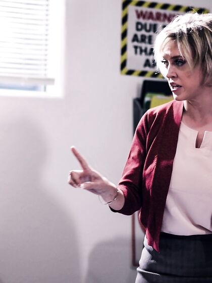 Short-haired Teacher With Glasses Gets Fucked Hard By Her Students photos (Dee Williams)