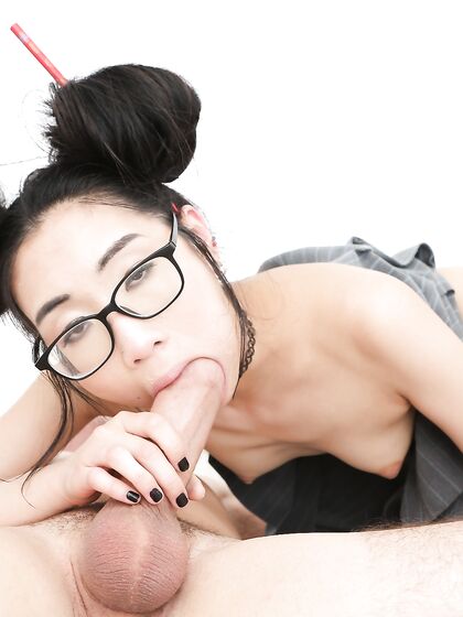 Tiny Asian Girl With Glasses Gets Fucked In Various Positions photos (Eva Yi)