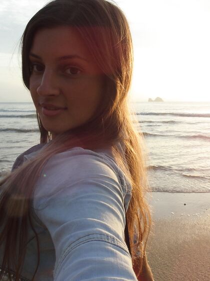 at the beach with Melena Maria Rya