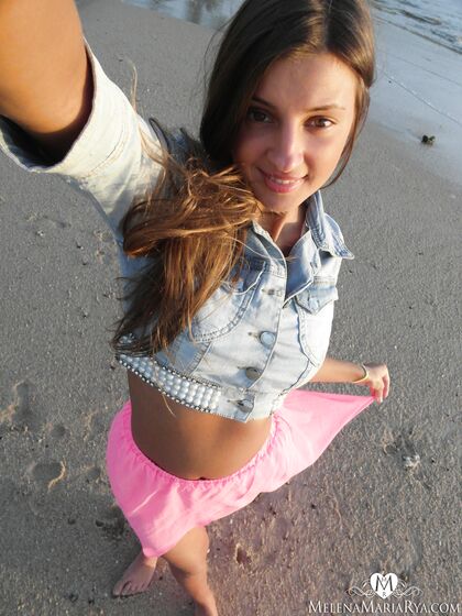 at the beach with Melena Maria Rya