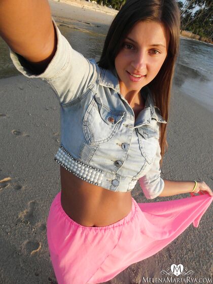 at the beach with Melena Maria Rya