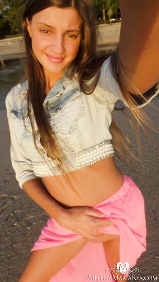 at the beach with Melena Maria Rya
