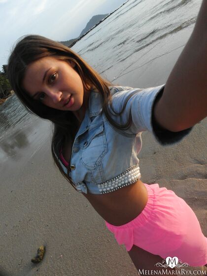at the beach with Melena Maria Rya