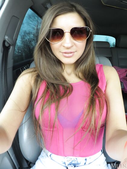 Sexy in the car Melena Maria Rya