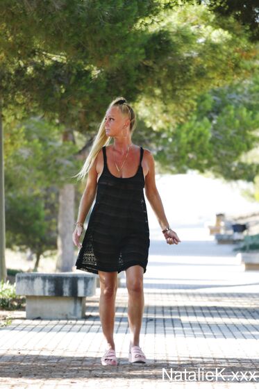 Outdoor public flashing walking in quiet park