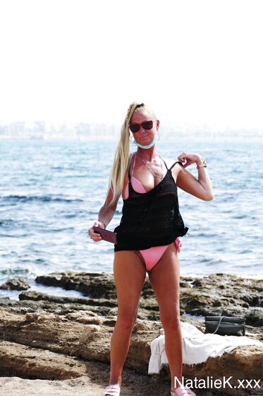 BTS selfies on the rocky beach front