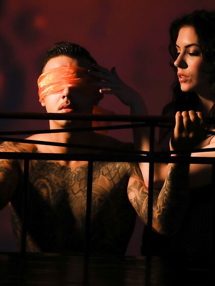 Dark-haired Nympho Gets Eaten Out And Fucked By Her Tattooed Boyfriend photos (Anna De Ville)