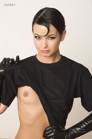 Steaming Hot And Excitingly Sexy Nea Nubiles Got On A Tight Latex Boots And Gloves And Hotly Bending Her Body