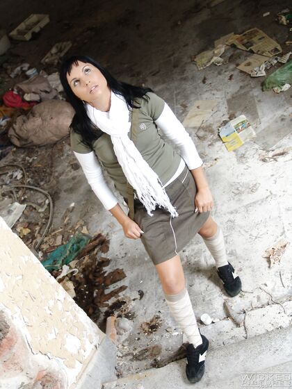 Easygoing Brunette Gets Fucked Hard In Some Abandoned House photos (Neeo, Renata)