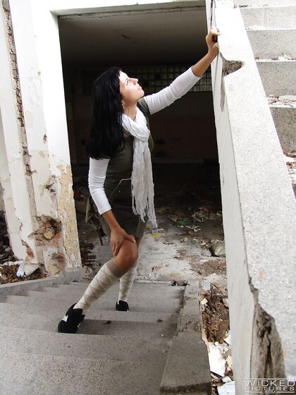 Easygoing Brunette Gets Fucked Hard In Some Abandoned House photos (Neeo, Renata)