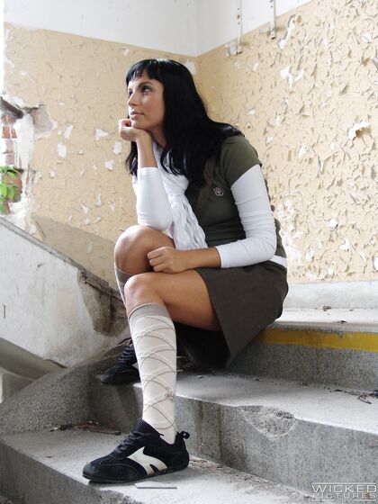 Easygoing Brunette Gets Fucked Hard In Some Abandoned House photos (Neeo, Renata)