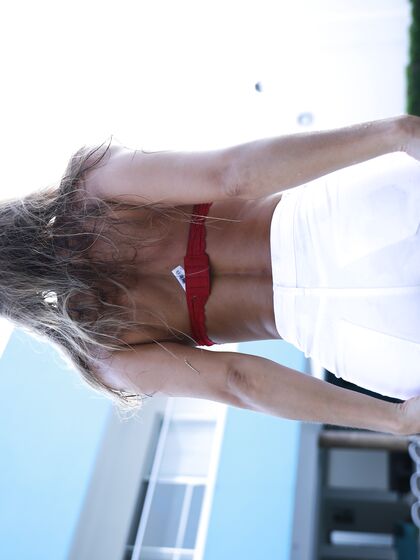 Melena Maria Rya at the pool