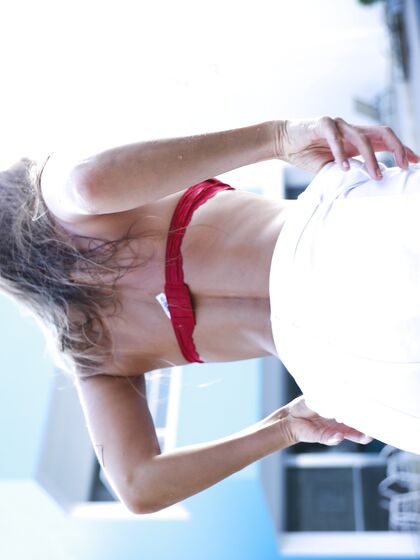 Melena Maria Rya at the pool