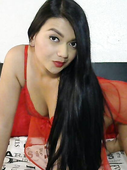 Sexy Young Colombian in Red
