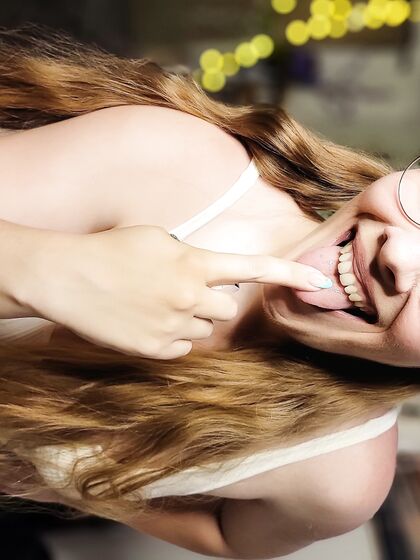 Blue Skirt Glasses Cam Show - Free LUV