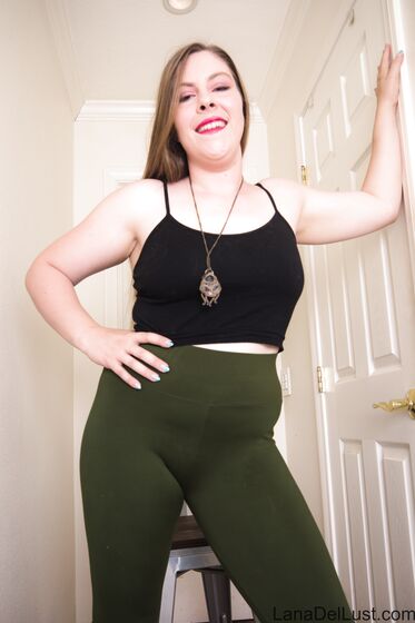 Forest Green Leggings On The Floor - Free