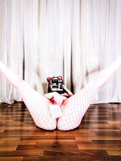 Pink Cat Polaroid - Free