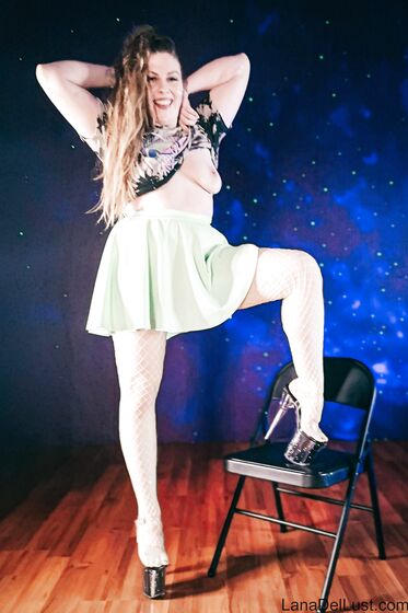Space Babe Green Skirt - Zip