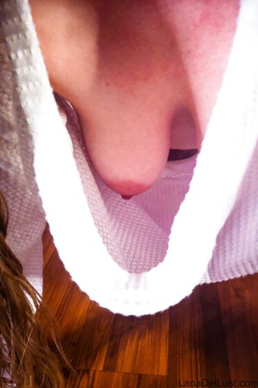 White Sweater Pink Thong- Zip