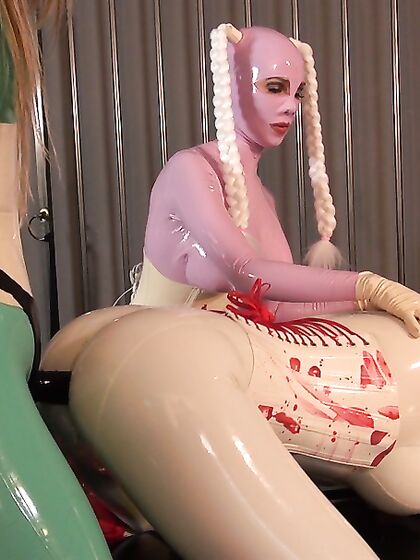 Double Strapon for Latex Lea