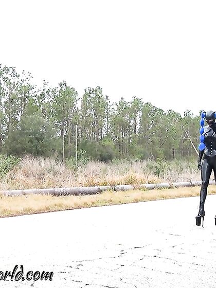 Latexlara and LatexLea's Hitching Adventure