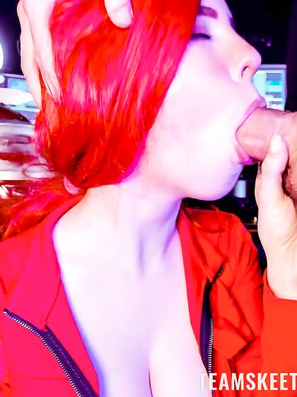 Molly Redwolf Gives Head And Gets Fucked Through The Hole In Her Pants