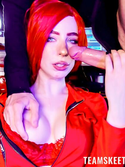 Molly Redwolf Gives Head And Gets Fucked Through The Hole In Her Pants