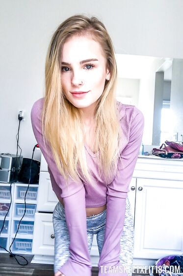 Adorable Blonde Teen Natalie Knight Can’t Wait To Get Fucked