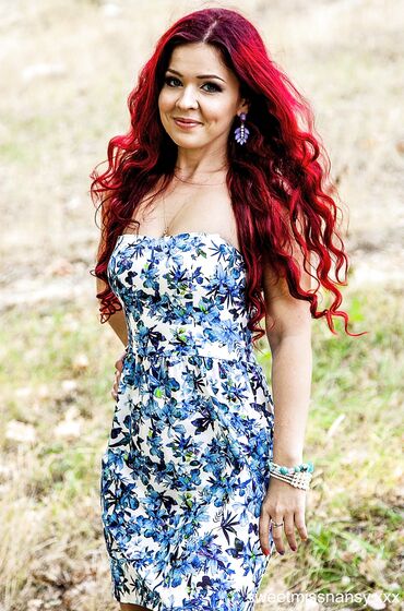 Romantic walking in the woods