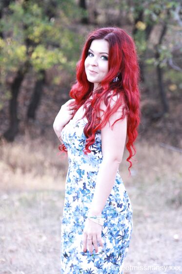 Romantic walking in the woods