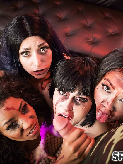 Four Wild Bitches Getting Fucked At Halloween's Party photos (Jessica Jaymes, September Reign, Nikki Knightly, Lexi Mansfield)