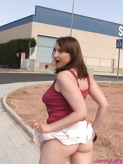 Topless and no panties in public