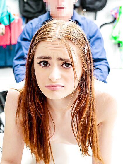 Naughty Redhead Teen With Small Cans Gets Punished For Stealing photos (Reese Robbins)