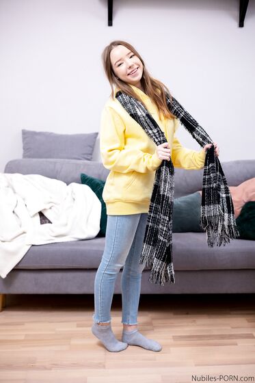 Adorable Young Babe Called Mirka Gets Boned In The Living Room