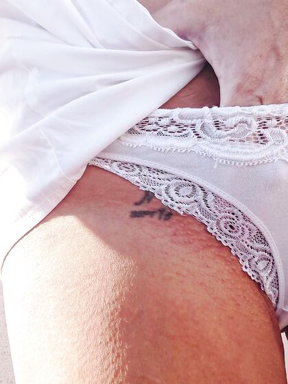 selfshot fingering wearing panties and an open shirt