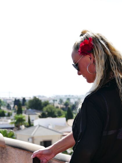 BTS selfshot outside on my balcony flashing