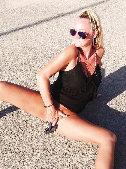 panty stuffing and pissing outdoors